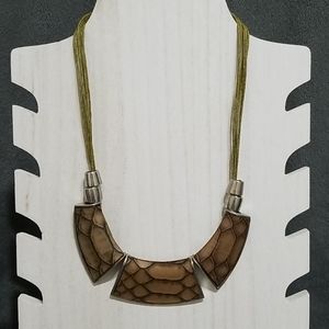 Faux Snakeskin Necklace